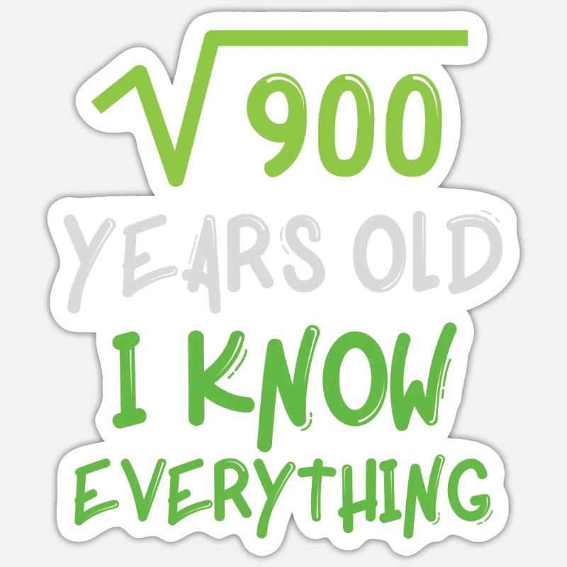 30. Geburtstag Sticker Größe S (10 x 10 cm)