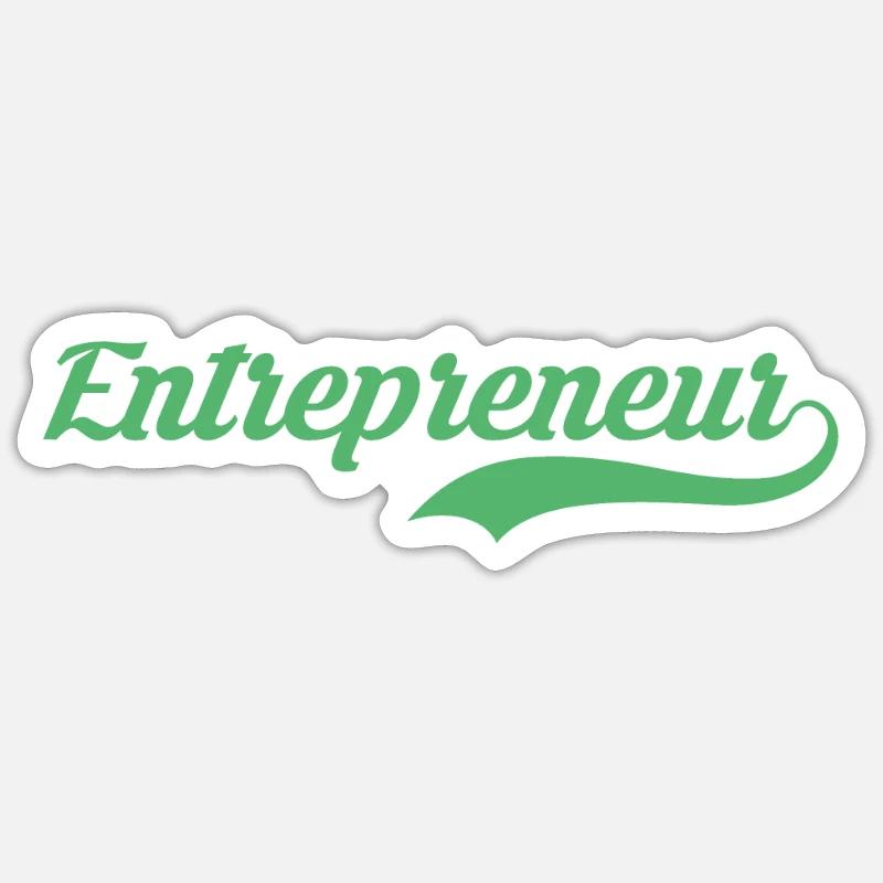 Chef d’entreprise - Sticker taille S (10 x 10 cm) - blanc mat