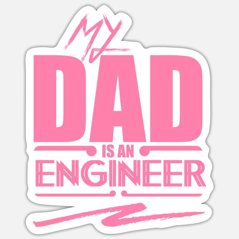 Engineer Engineer Engineering Student Mama - Sticker size S (10 x 10 cm) - white matte