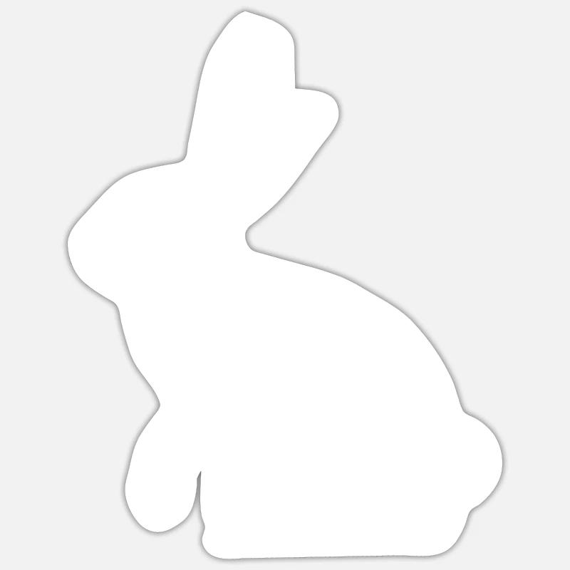 Bébé abstrait lapin Sticker taille S (10 x 10 cm)