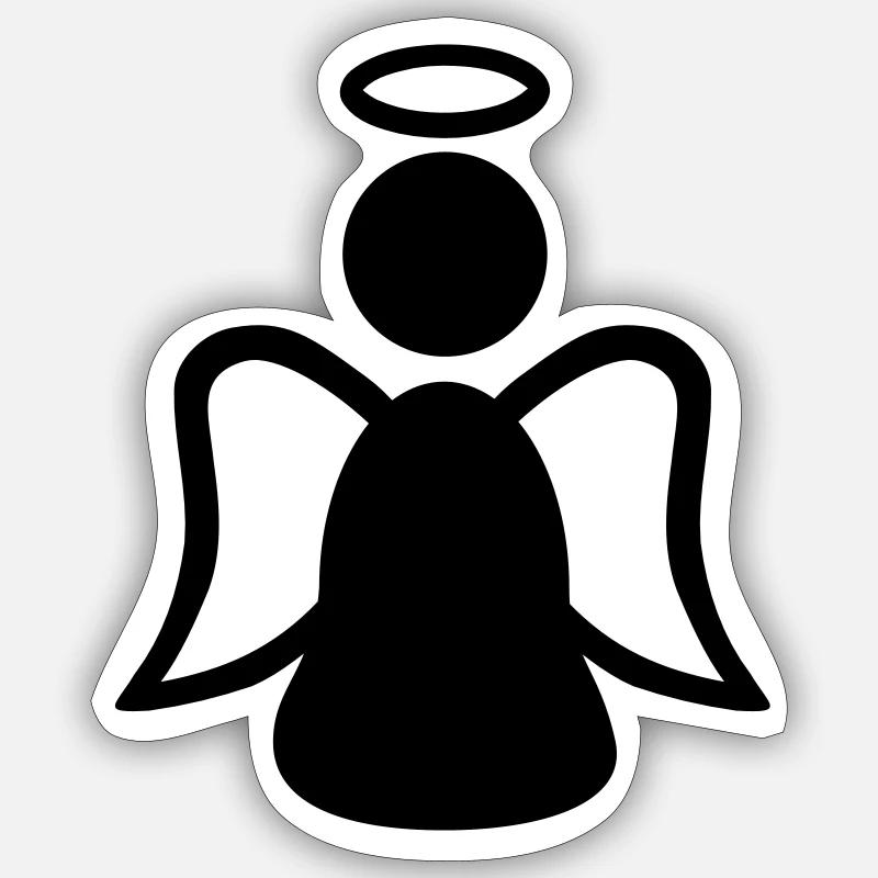Angel - Sticker size S (10 x 10 cm) - white matte