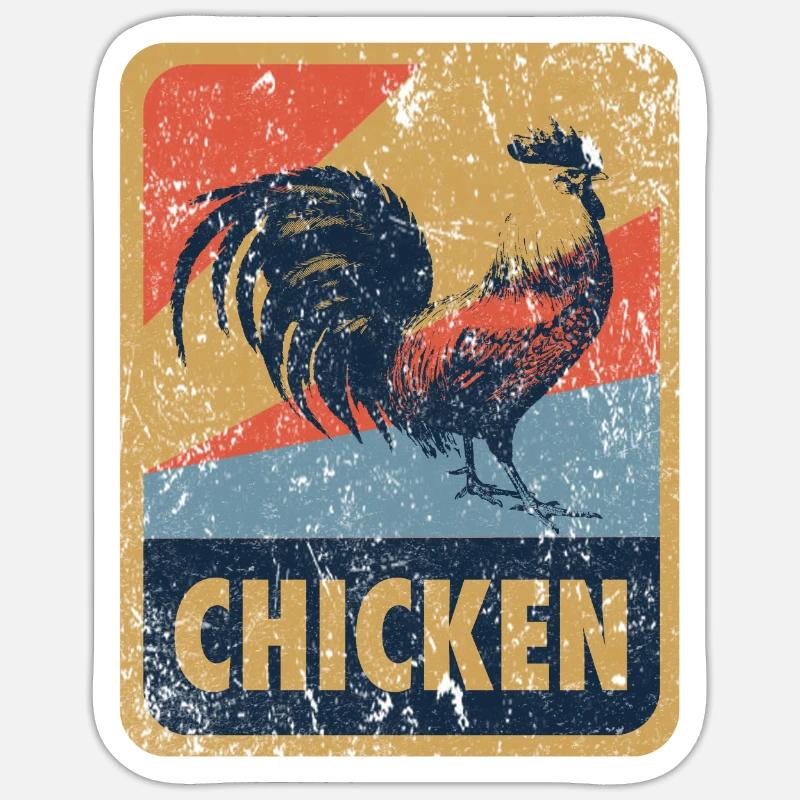 Chicken - Sticker size S (10 x 10 cm) - white matte