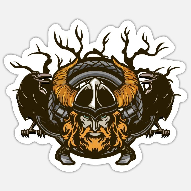 VIKINGS - Sticker Größe S (10 x 10 cm) - Mattweiß