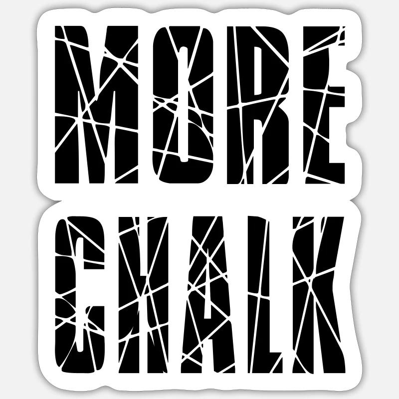 MORE CHALK - Sticker Größe S (10 x 10 cm) - Mattweiß