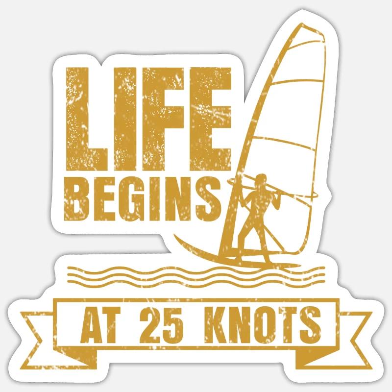 planche à voile - Sticker taille S (10 x 10 cm) - blanc mat