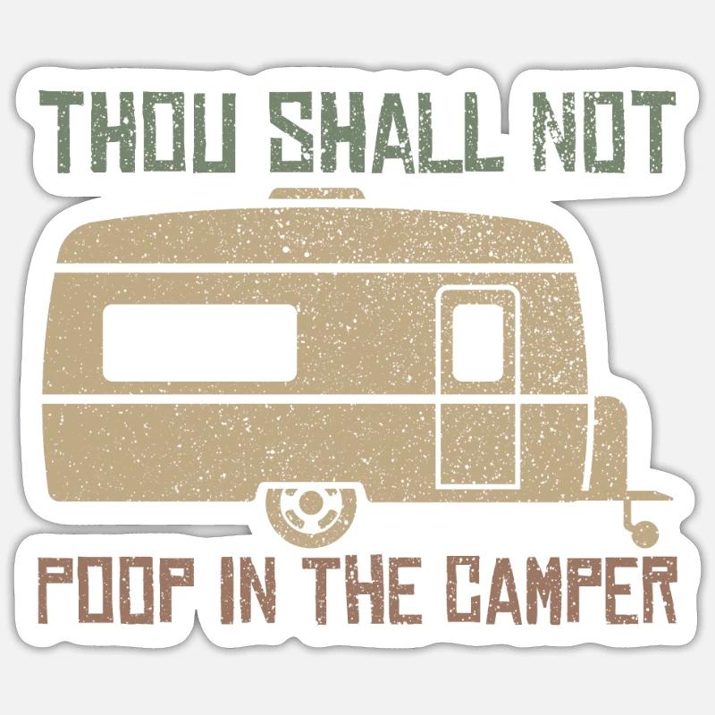 CAMPER - Sticker Größe S (10 x 10 cm) - Mattweiß