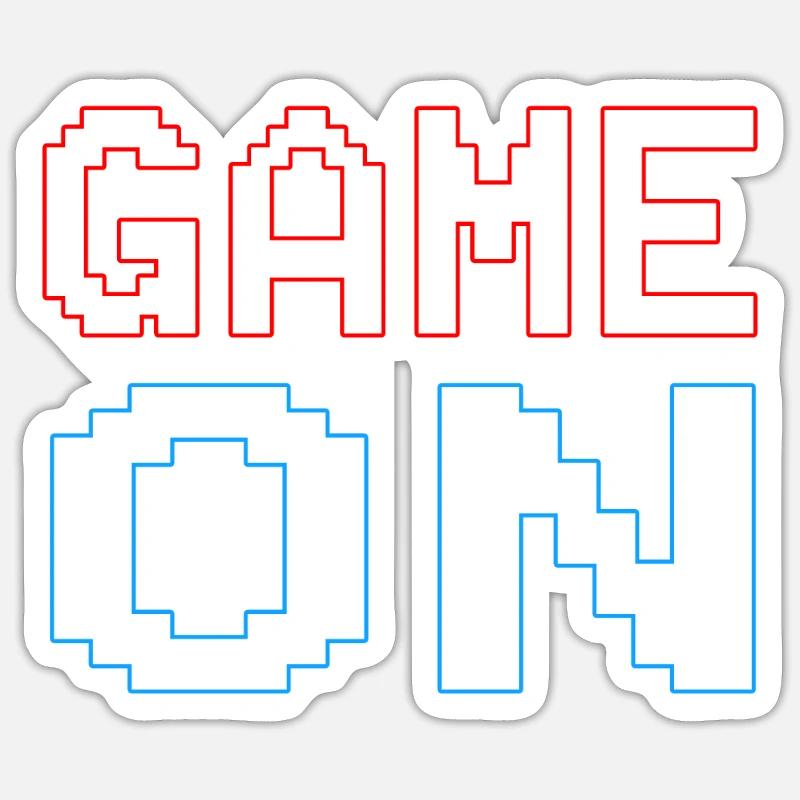 Game On - Sticker taille S (10 x 10 cm) - blanc mat
