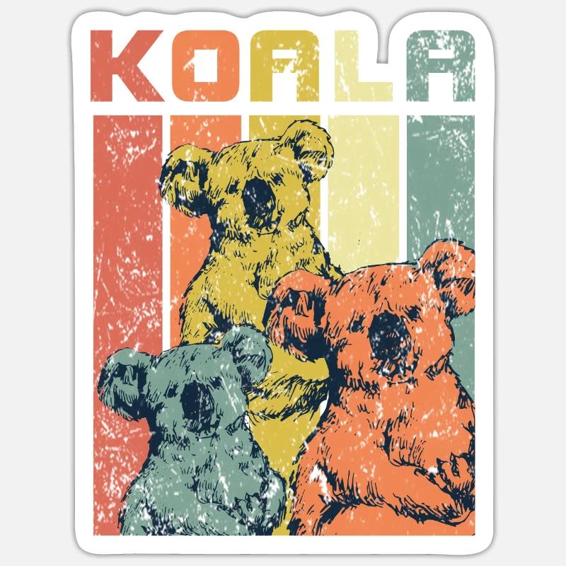 Koala bear - Sticker size S (10 x 10 cm) - white matte