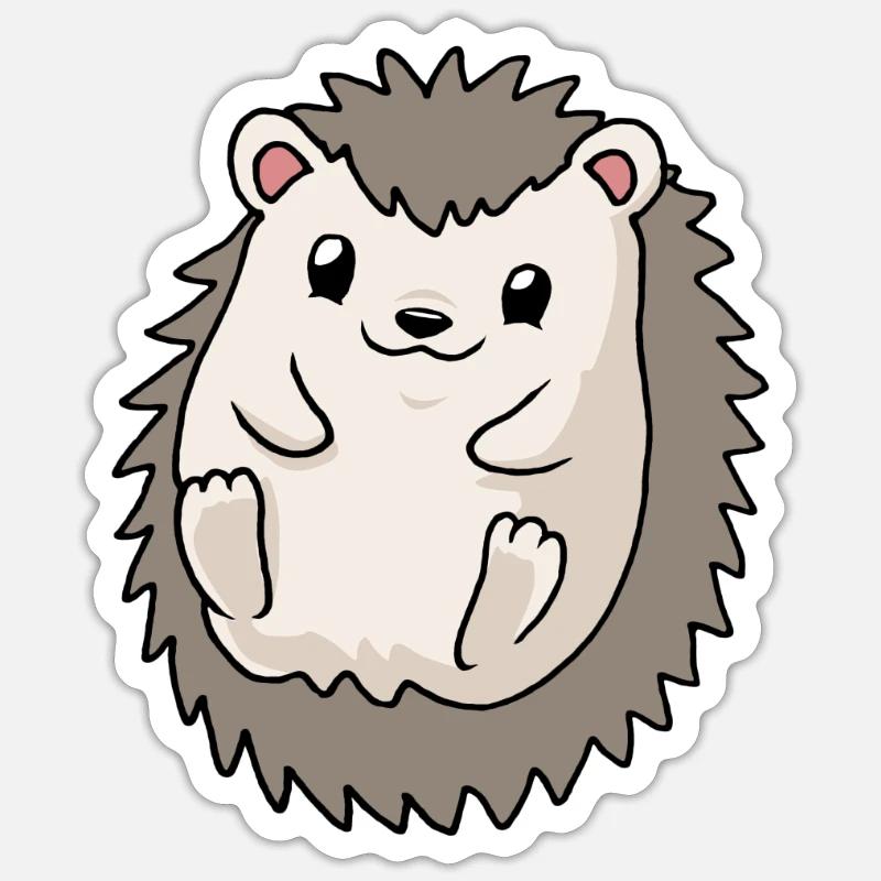Petit hérisson bébé hérisson Sticker taille S (10 x 10 cm)