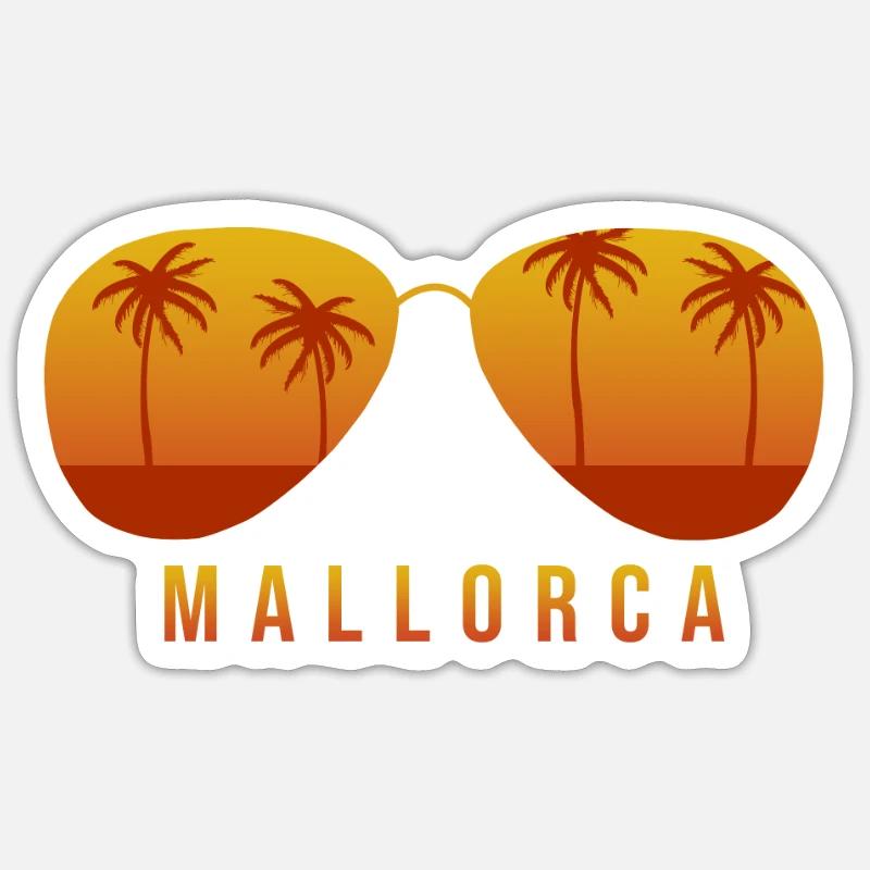 Majorque - Sticker taille S (10 x 10 cm) - blanc mat
