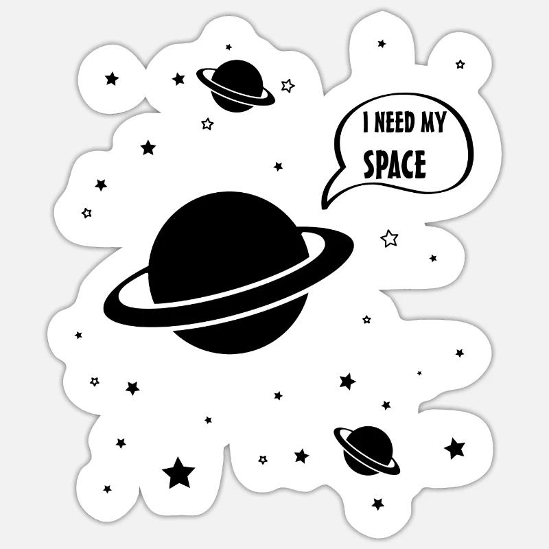 Universe - Sticker size S (10 x 10 cm) - white matte