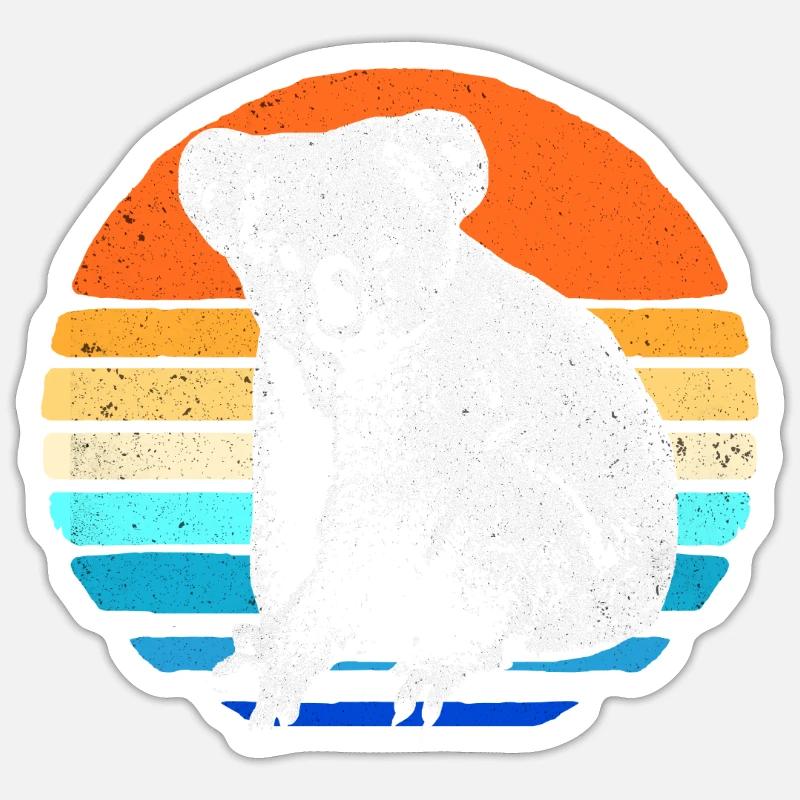 Koala - Sticker Größe S (10 x 10 cm) - Mattweiß