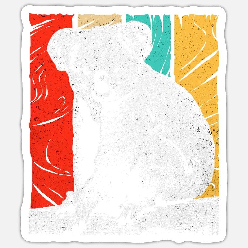 Koala - Sticker taille S (10 x 10 cm) - blanc mat
