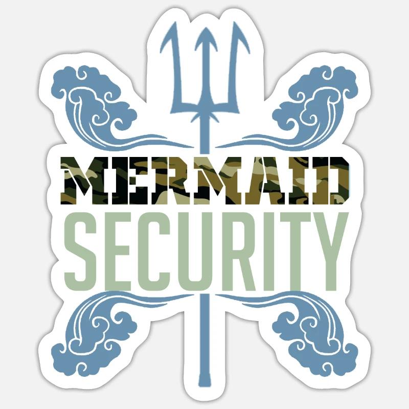 Sirène Protecteur Sécurité - Sticker taille S (10 x 10 cm) - blanc mat