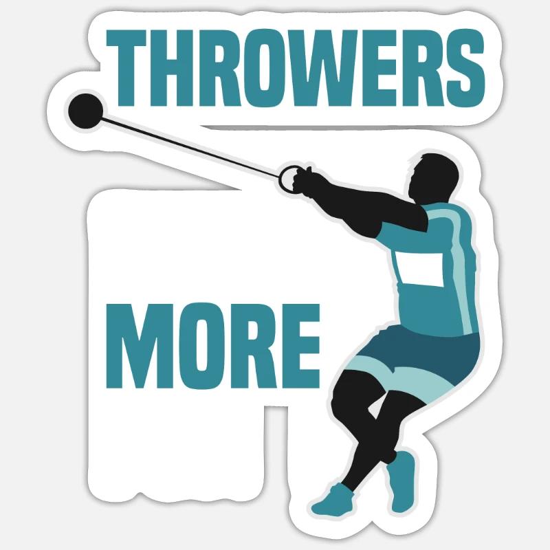 Leichtathletik - Sticker Größe S (10 x 10 cm) - Mattweiß