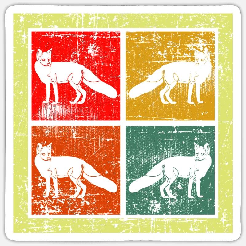 Fox - Sticker size S (10 x 10 cm) - white matte