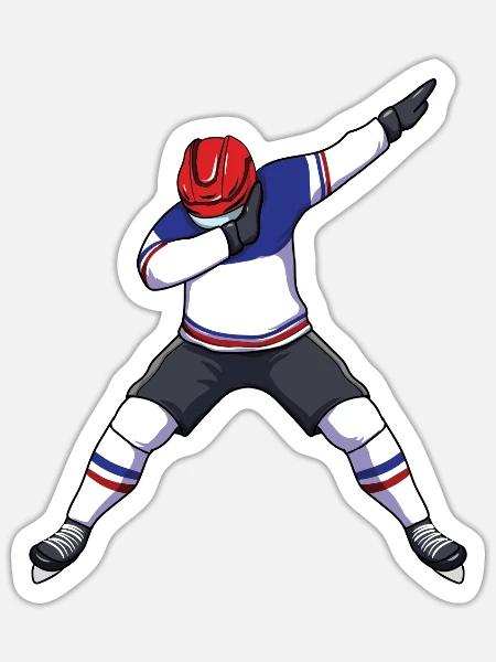Eishockey - Sticker Größe S (10 x 10 cm) - Mattweiß