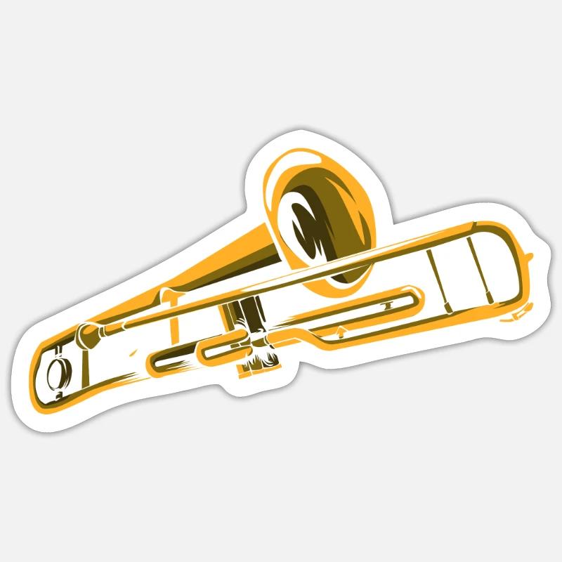 Wind instrument - Sticker size S (10 x 10 cm) - white matte