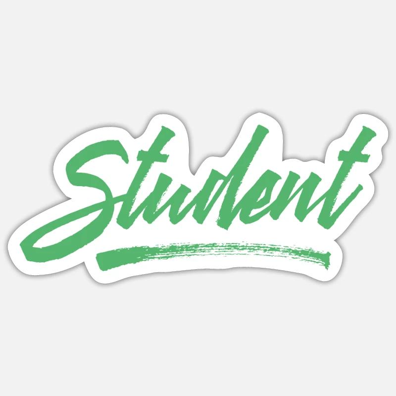 Studieren Student Studentin Studium Uni - Sticker Größe S (10 x 10 cm) - Mattweiß