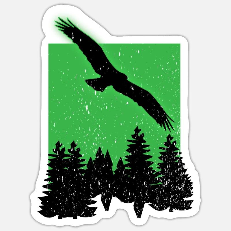 Aigle blanc - Sticker taille S (10 x 10 cm) - blanc mat