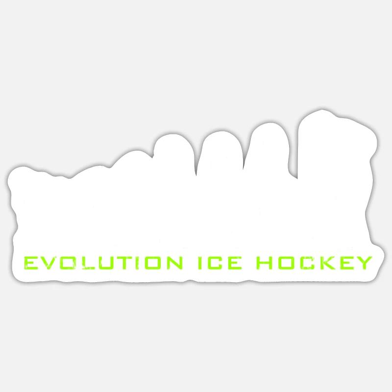 Evolution Hockey sur Glace - Sticker taille S (10 x 10 cm) - blanc mat
