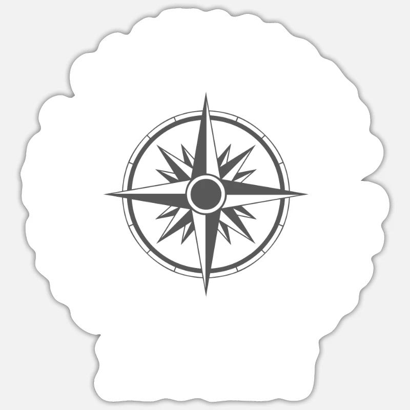 Compas de Cologne coordonnées longitude cadeau Sticker taille S (10 x 10 cm)