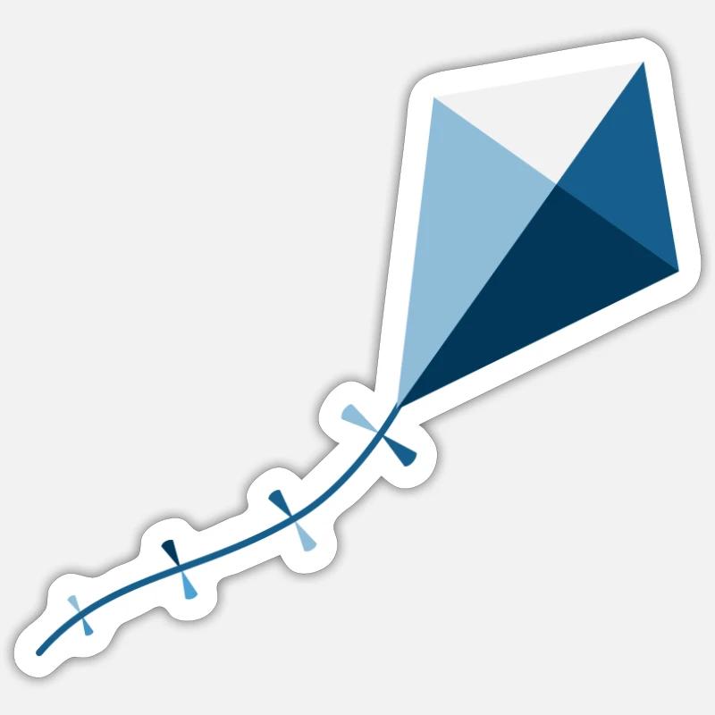 Drachen Drachensteigen Geschenk - Sticker Größe S (10 x 10 cm) - Mattweiß