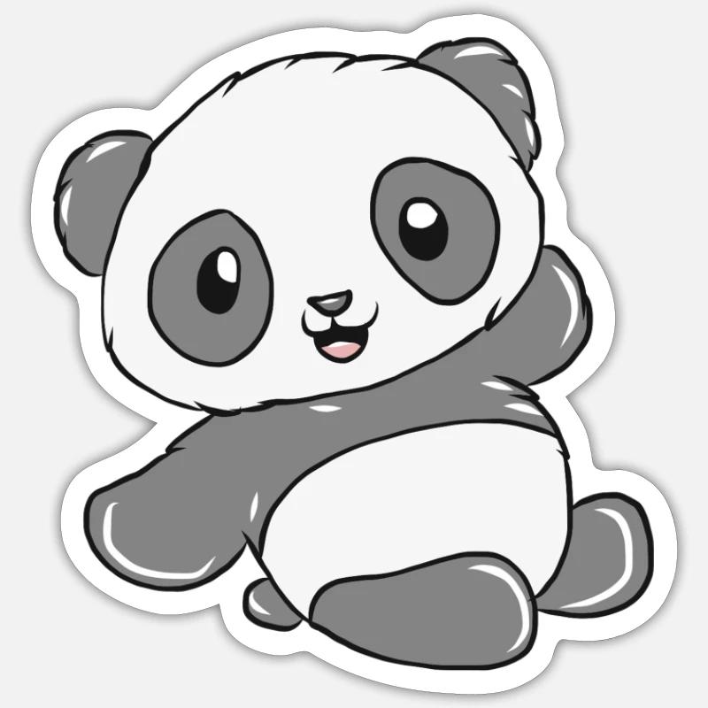 panda - Sticker size S (10 x 10 cm) - white matte