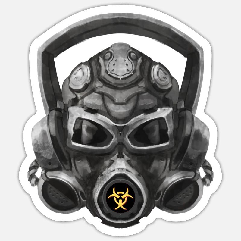 Biohazard - Sticker Größe S (10 x 10 cm) - Mattweiß