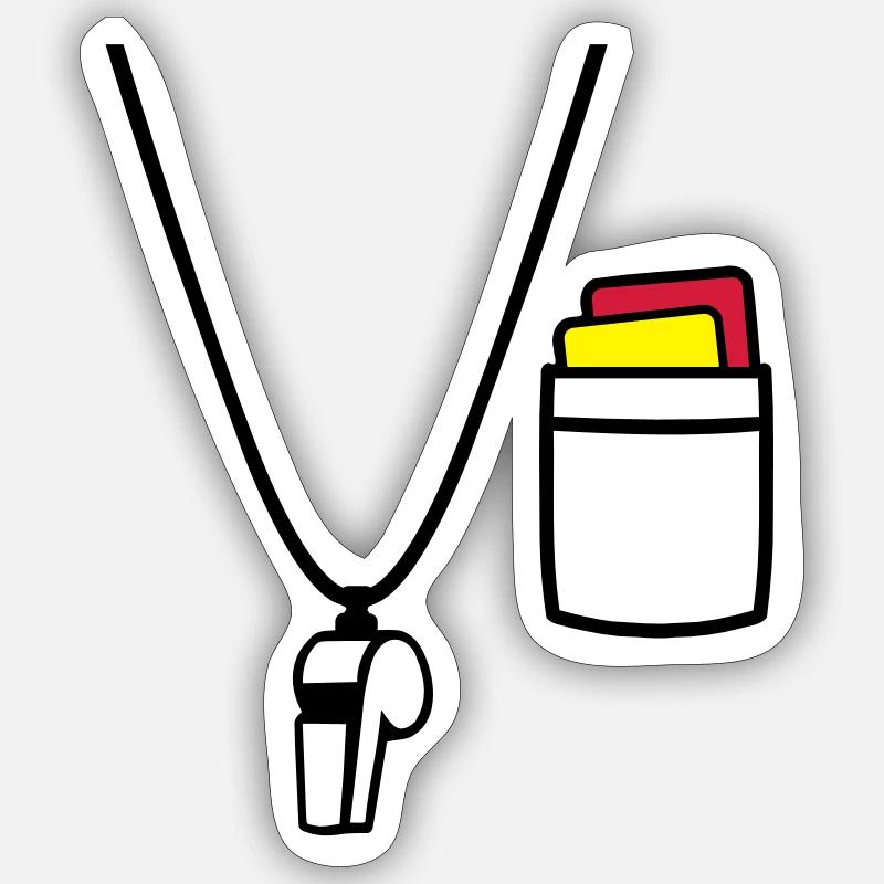Referee - Sticker size S (10 x 10 cm) - white matte