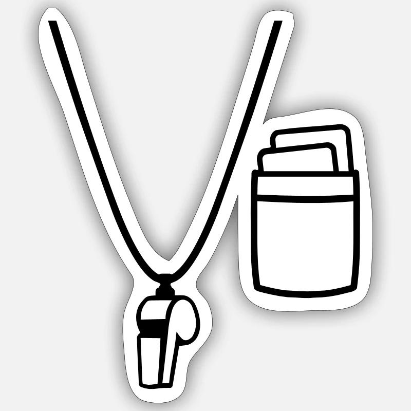 Arbitre - Sticker taille S (10 x 10 cm) - blanc mat