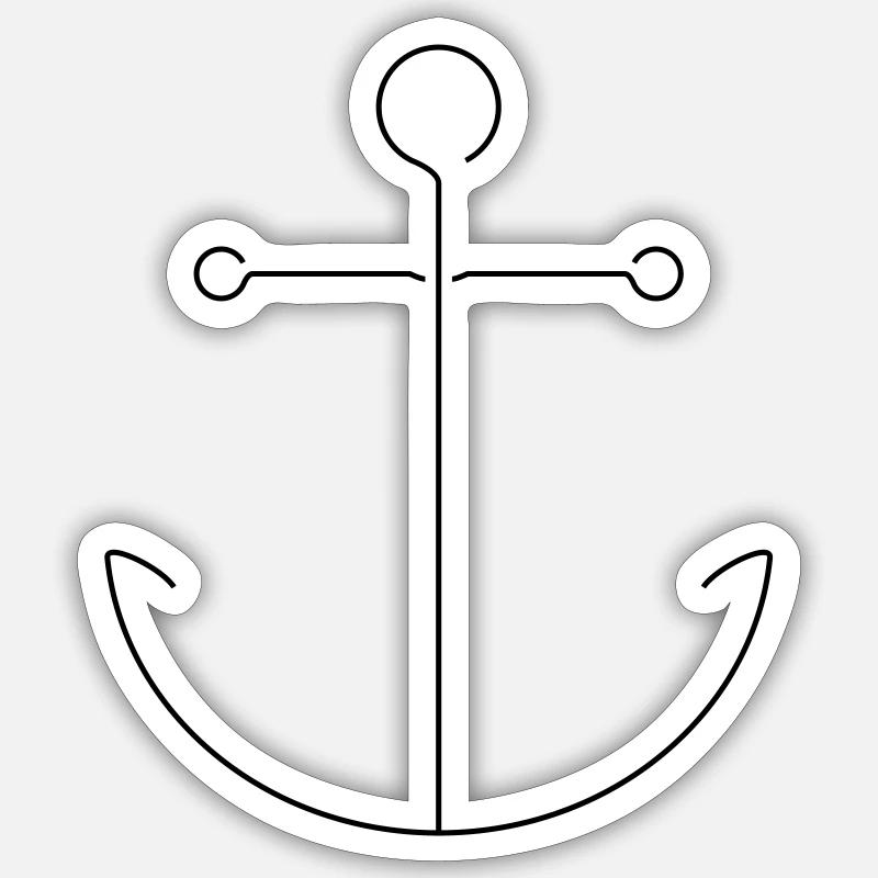 anchor ancre Sticker taille S (10 x 10 cm)