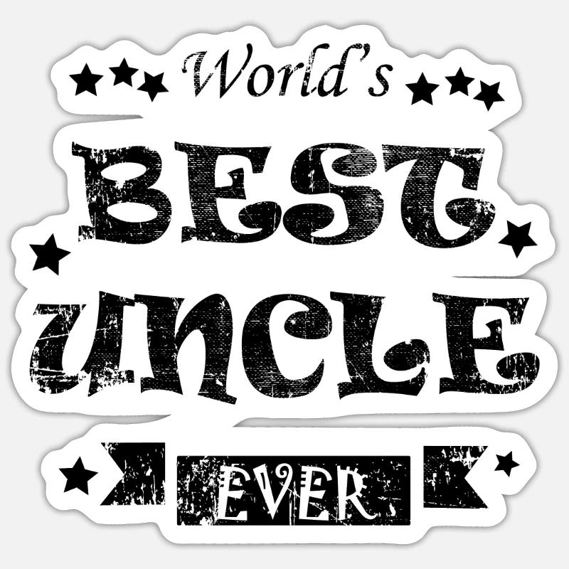 Oncle - Sticker taille S (10 x 10 cm) - blanc mat