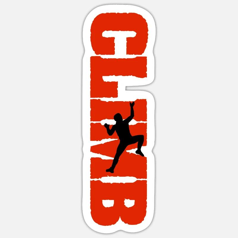 Klettern Kletterer Bouldern Geschenkidee - Sticker Größe S (10 x 10 cm) - Mattweiß
