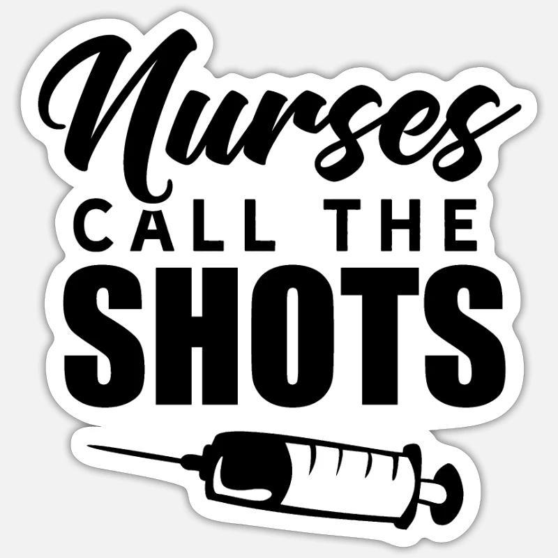 Krankenschwester Krankenschwester - Sticker Größe S (10 x 10 cm) - Mattweiß