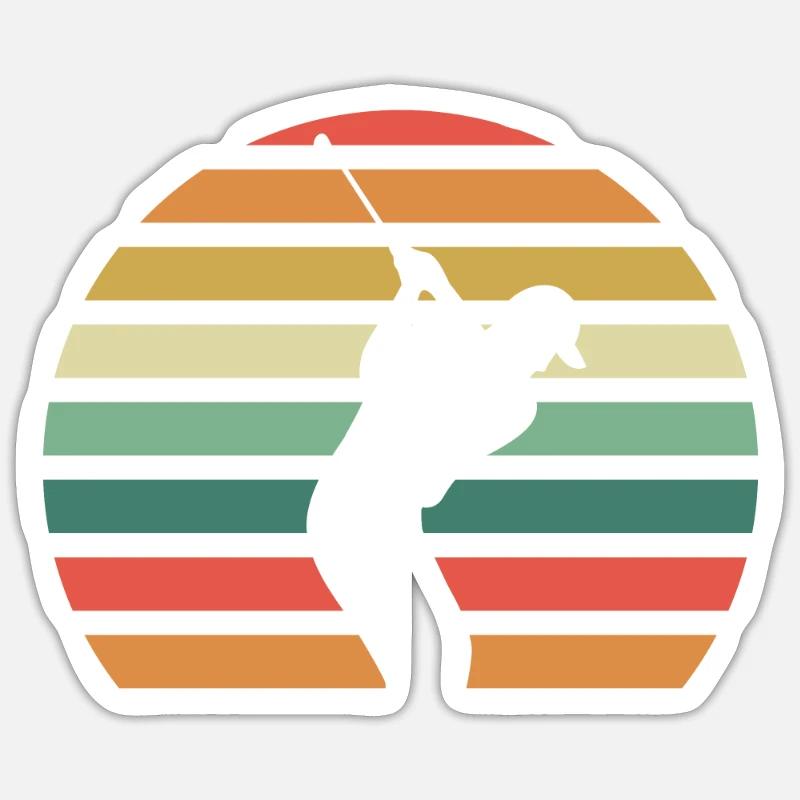 golf - Sticker taille S (10 x 10 cm) - blanc mat