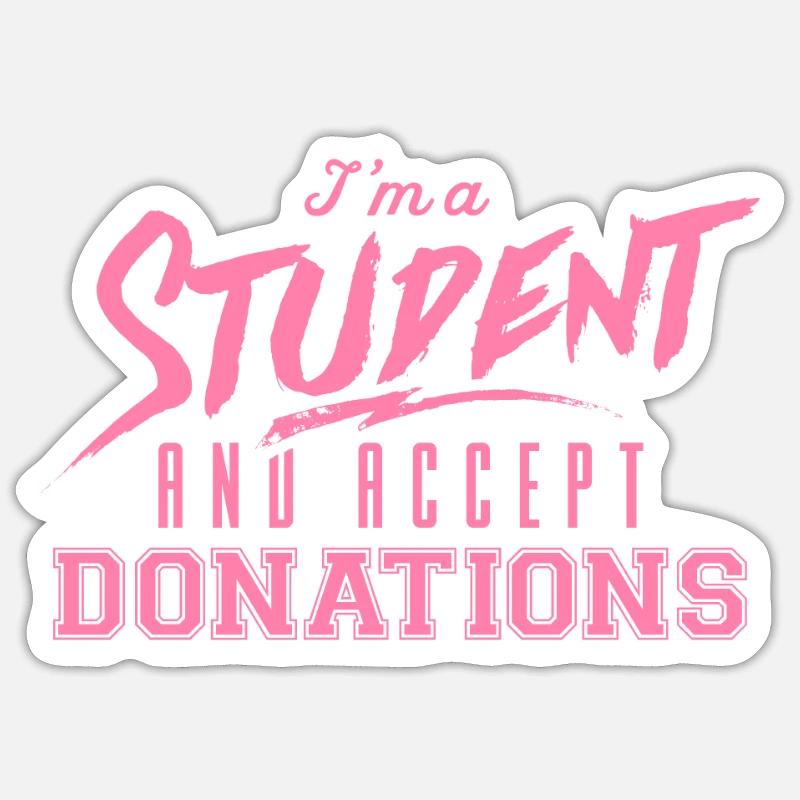 Student Student Student Student - Sticker size S (10 x 10 cm) - white matte