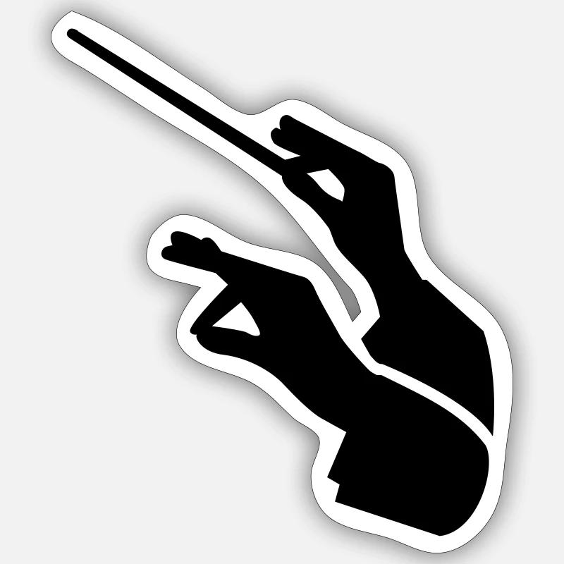 Chef d'orchestre Sticker taille S (10 x 10 cm)