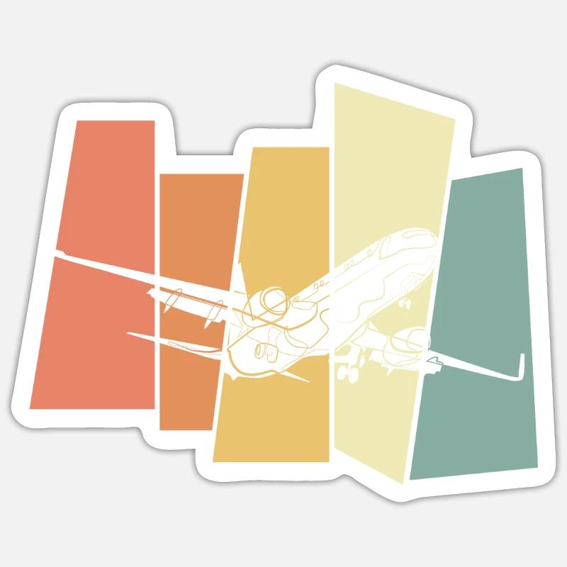 Pilot Flugzeug - Sticker Größe S (10 x 10 cm) - Mattweiß