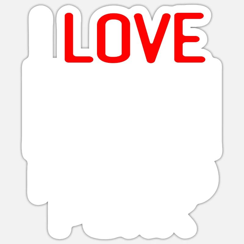 I love pulled pork - Sticker size S (10 x 10 cm) - white matte
