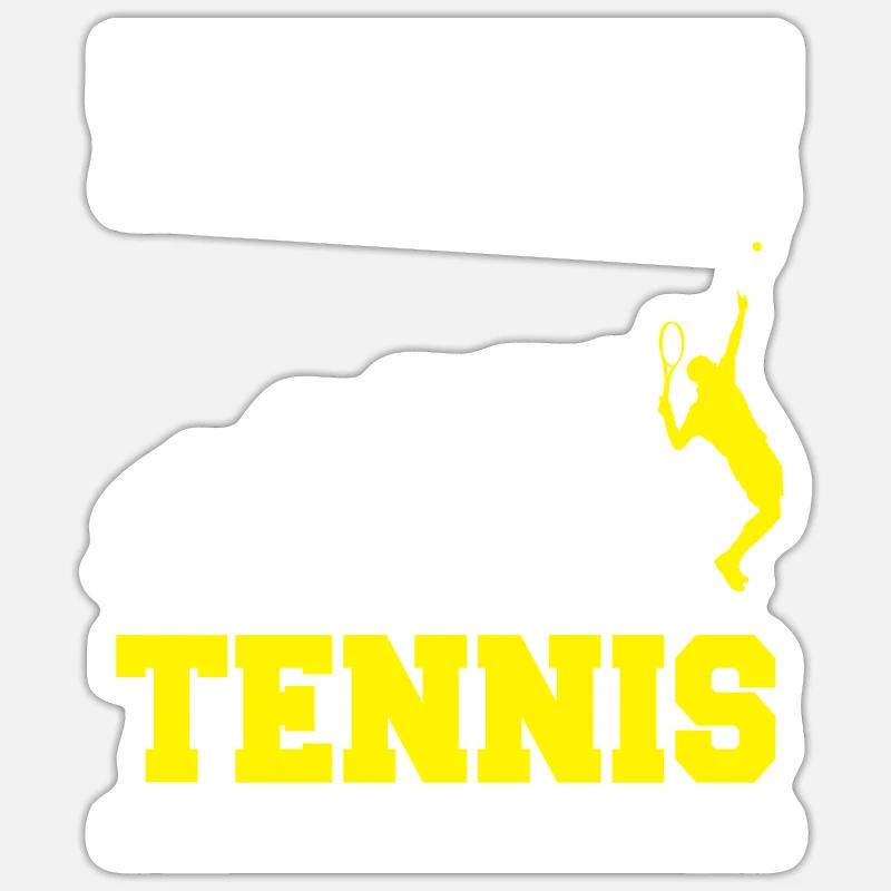 Tennis Evolution Sport Geschenk - Sticker Größe S (10 x 10 cm) - Mattweiß