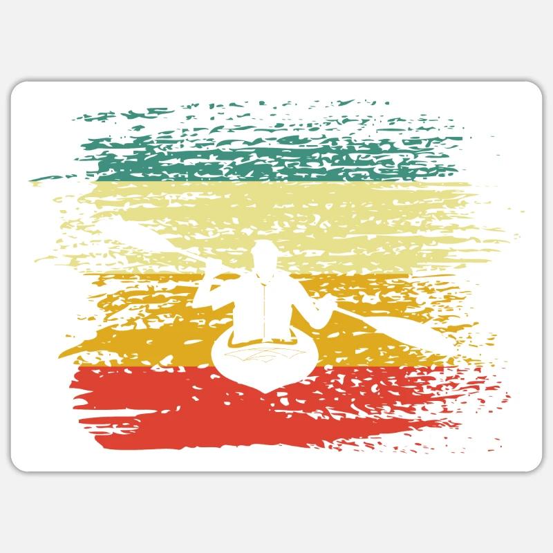 Kajak - Sticker taille S (10 x 10 cm) - blanc mat