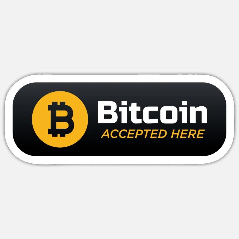 bitcoin accepted here Sticker Größe S (10 x 10 cm)