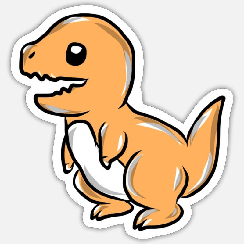 dinosaur - Sticker size S (10 x 10 cm) - white matte