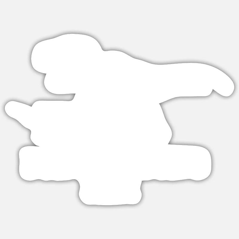 Daddysaurus Rex - Sticker Größe S (10 x 10 cm) - Mattweiß