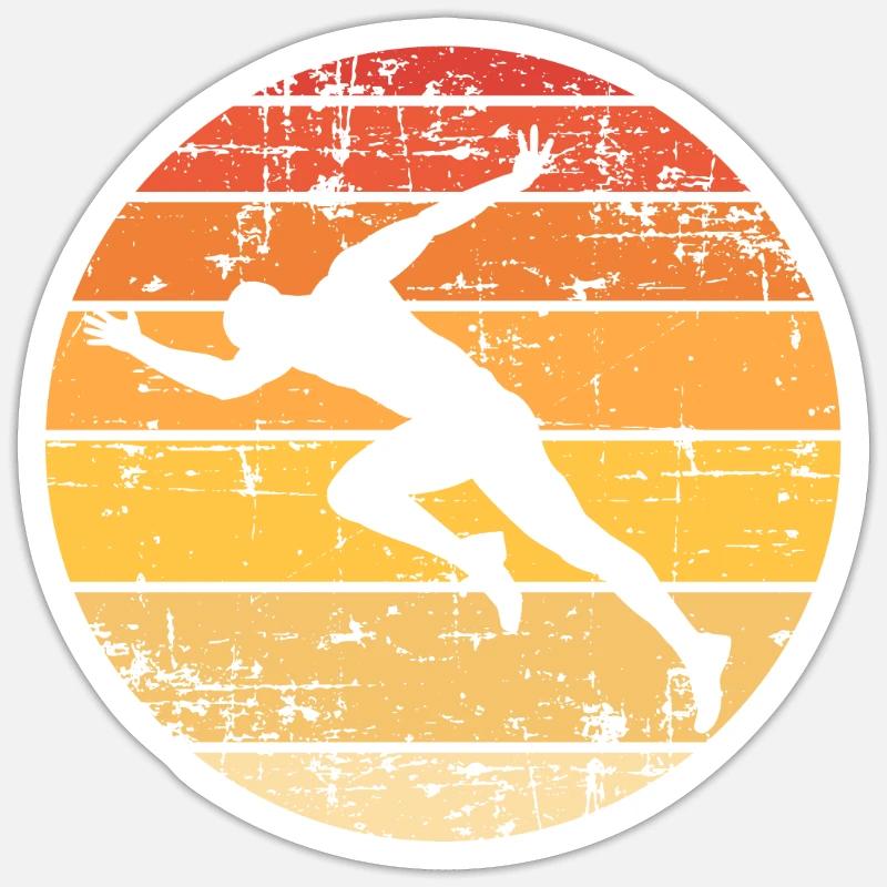 Sprinter Silhouette - Sticker size S (10 x 10 cm) - white matte