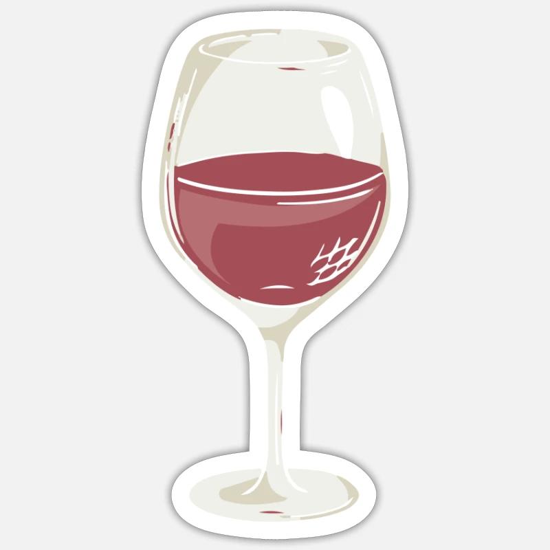 Wine - Sticker size S (10 x 10 cm) - white matte