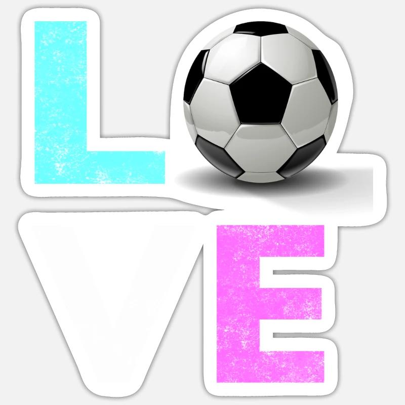 Les filles les plus mignonnes adorent la conception de cadeauxccer Sticker taille S (10 x 10 cm)