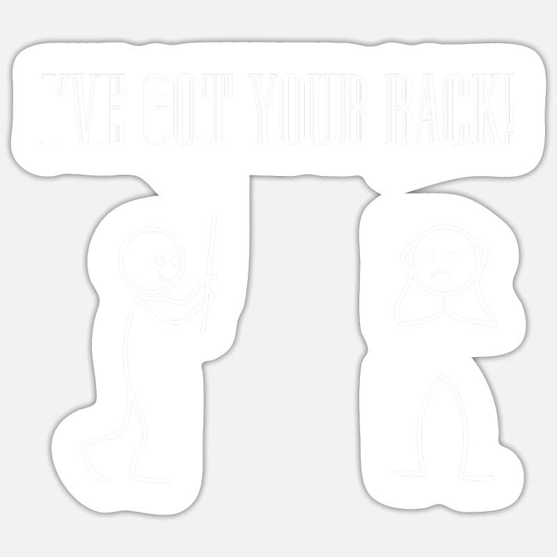 Support Drôle - Sticker taille S (10 x 10 cm) - blanc mat