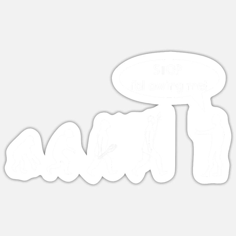 Evolution - Sticker Größe S (10 x 10 cm) - Mattweiß